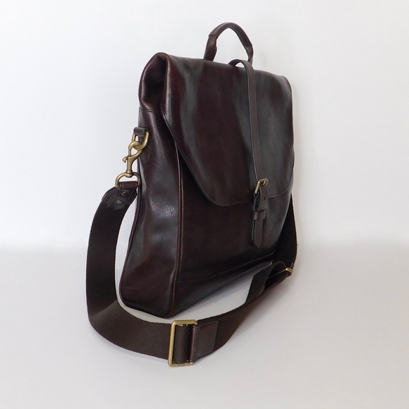 Vintage COACH Brown Leather Messenger Bag Crossbody Briefcase Academia Teacher - Picture 4 of 11